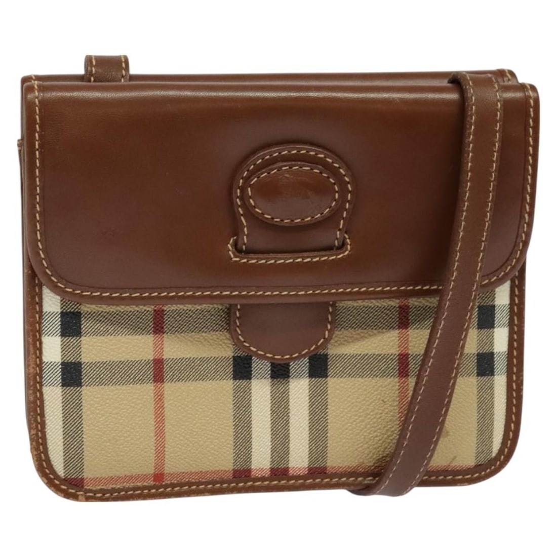 Burberrys Nova Check Beige Gold PVC Shoulder Bag Auth: Burberrys Nova Check Beige Gold PVC Shoulder Bag Auth This Burberrys Nova Check Shoulder Bag is a stylish accessory made from durable PVC leather in a sophisticated beige and gold color scheme. Its co