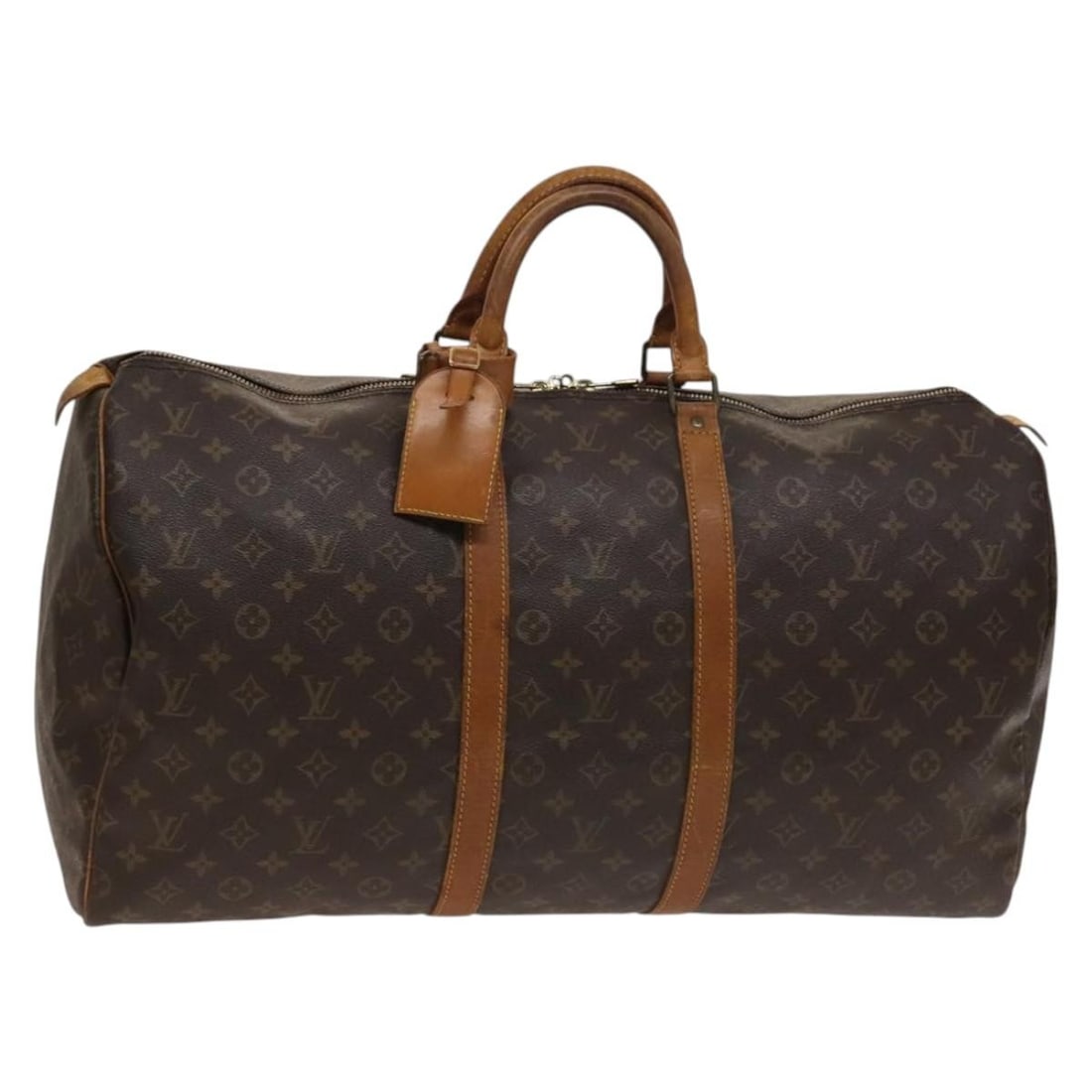 Louis Vuitton Monogram Keepall 55 Boston Bag M41424 Authentic: Louis Vuitton Monogram Keepall 55 Boston Bag M41424 Authentic This authentic Louis Vuitton Monogram Keepall 55 Boston Bag is a stylish travel companion. Crafted from durable monogram canvas, this bag