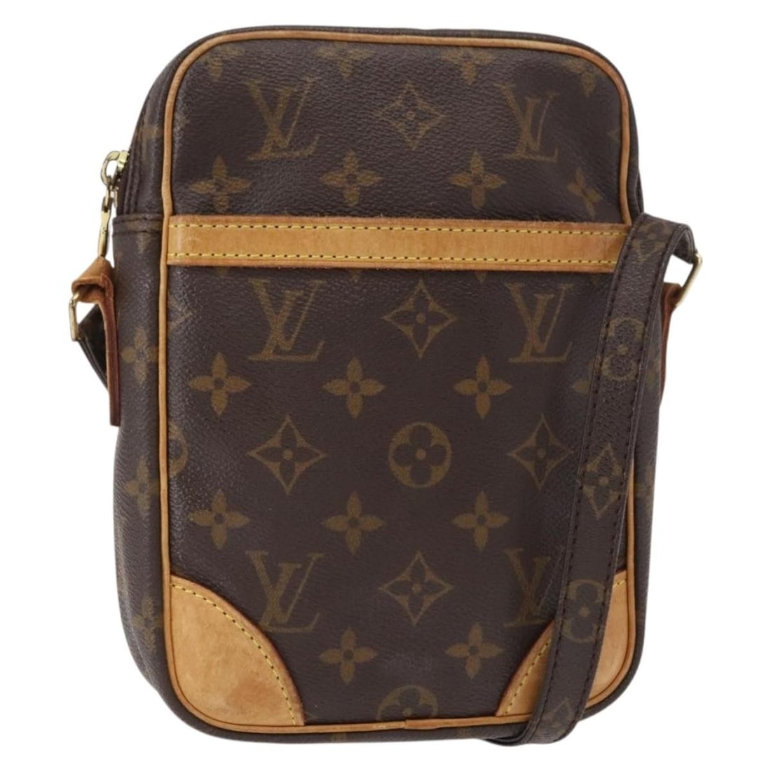 LOUIS VUITTON Monogram Danube Shoulder Bag M45266 Auth France: LOUIS VUITTON Monogram Danube Shoulder Bag M45266 Auth France This authentic Louis Vuitton Monogram Danube Shoulder Bag (Product No. M45266) is a stylish and iconic accessory crafted in France. The ex