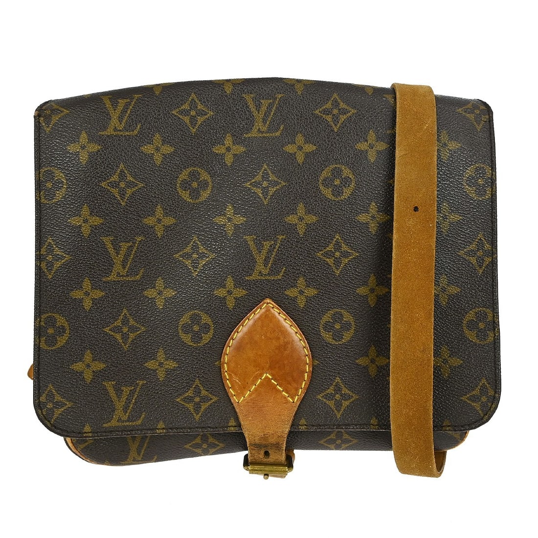 Louis Vuitton Monogram Cartouchiere GM Medium Crossbody Shoulder Bag M51252: Louis Vuitton Monogram Cartouchiere GM Medium Crossbody Shoulder Bag M51252 This Louis Vuitton Cartouchiere GM shoulder bag features the iconic monogram canvas and leather exterior with a classic flap