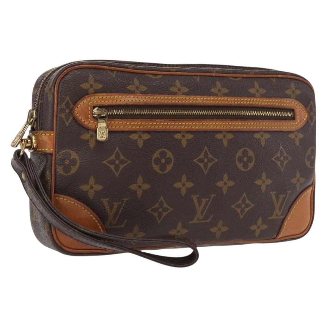 Louis Vuitton Marly Dragonne GM Monogram Canvas Clutch Bag M51825 France: Louis Vuitton Marly Dragonne GM Monogram Canvas Clutch Bag M51825 France This Louis Vuitton Monogram Marly Dragonne GM clutch bag is crafted from iconic monogram canvas, featuring a classic monogram c