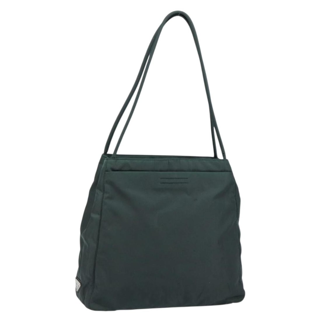 Authentic PRADA Green Silver Nylon Tote Bag with Guarantee Card: Authentic PRADA Green Silver Nylon Tote Bag with Guarantee Card This PRADA Tote Bag is a stylish blend of functionality and luxury, crafted from durable nylon in an eye-catching green and silver color