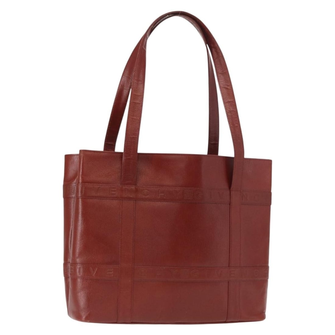 Brown Leather Givenchy Tote with Gold Accents from Japan: Brown Leather Givenchy Tote with Gold Accents from Japan This Givenchy tote bag features brown and gold leather with a spacious interior, making it suitable for daily use. The bag shows signs of heavy
