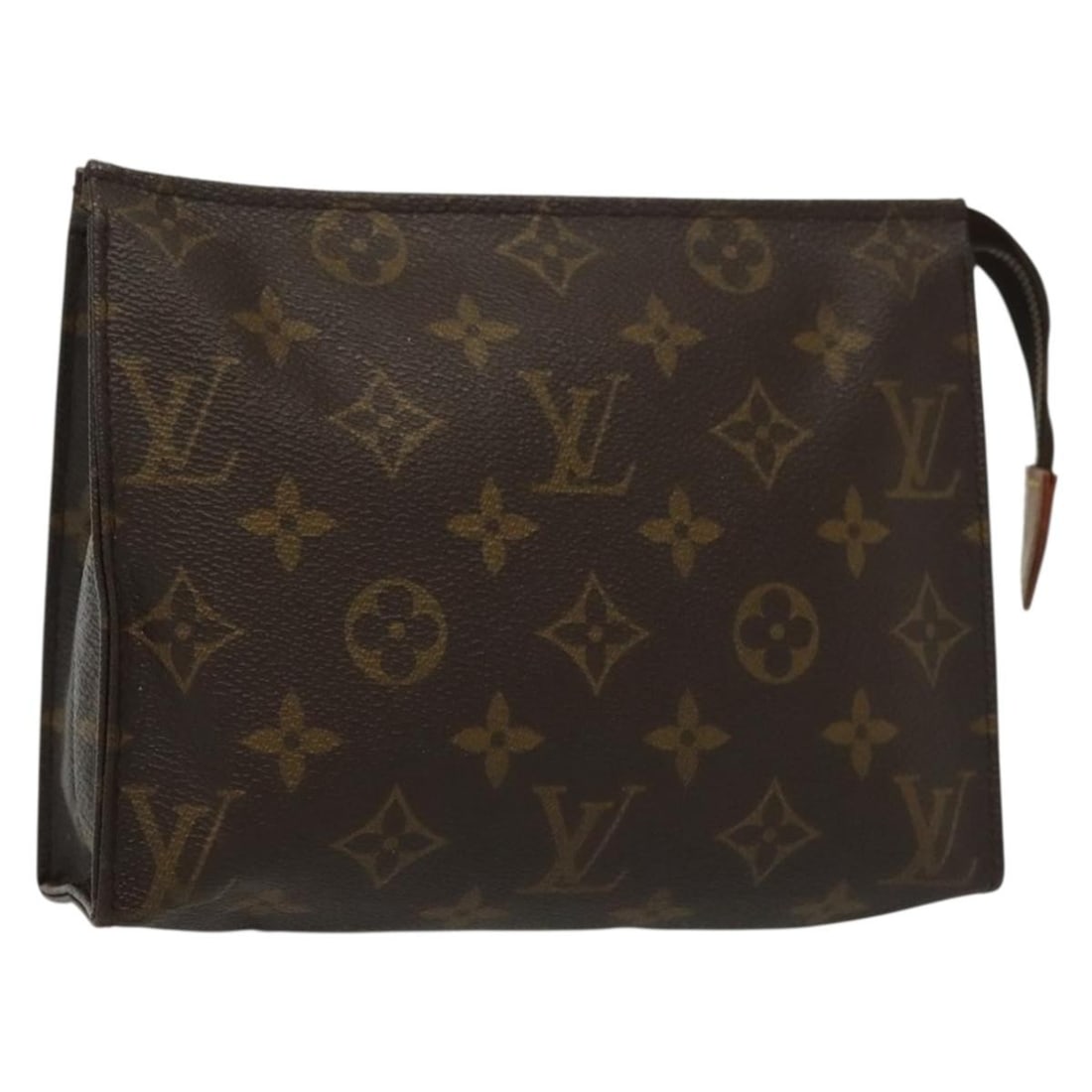 LOUIS VUITTON Monogram Poche Toilette 19 Pouch M47544 France Auth: LOUIS VUITTON Monogram Poche Toilette 19 Pouch M47544 France Auth This LOUIS VUITTON Monogram Poche Toilette 19 Pouch is crafted from durable Monogram Canvas, showcasing the iconic Louis Vuitton desig