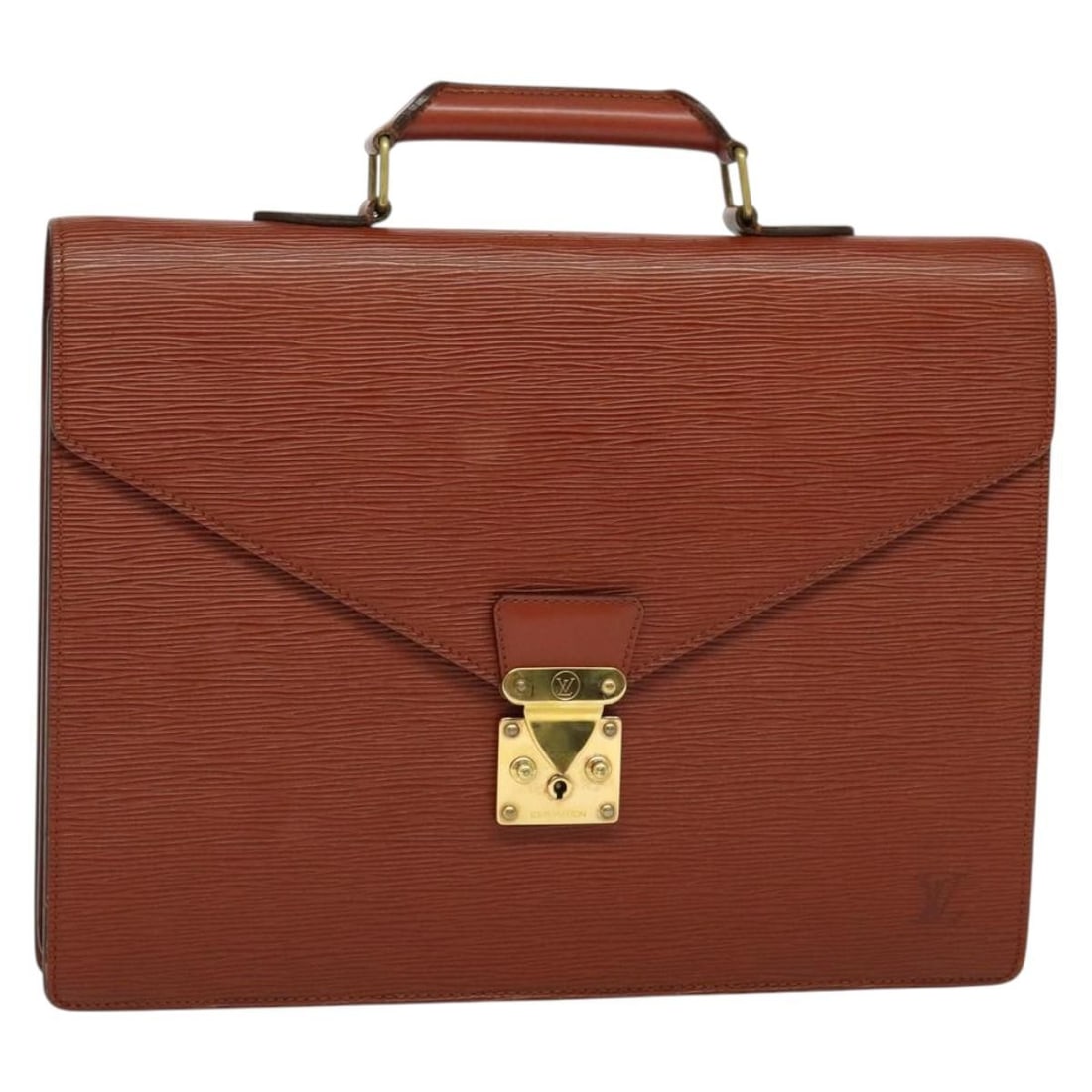 Louis Vuitton Epi Serviette Conseiller Briefcase Brown M54423 Made in France: Louis Vuitton Epi Serviette Conseiller Briefcase Brown M54423 Made in France This authentic Louis Vuitton Epi Serviette Conseiller Briefcase in brown is a sophisticated accessory for the modern profes