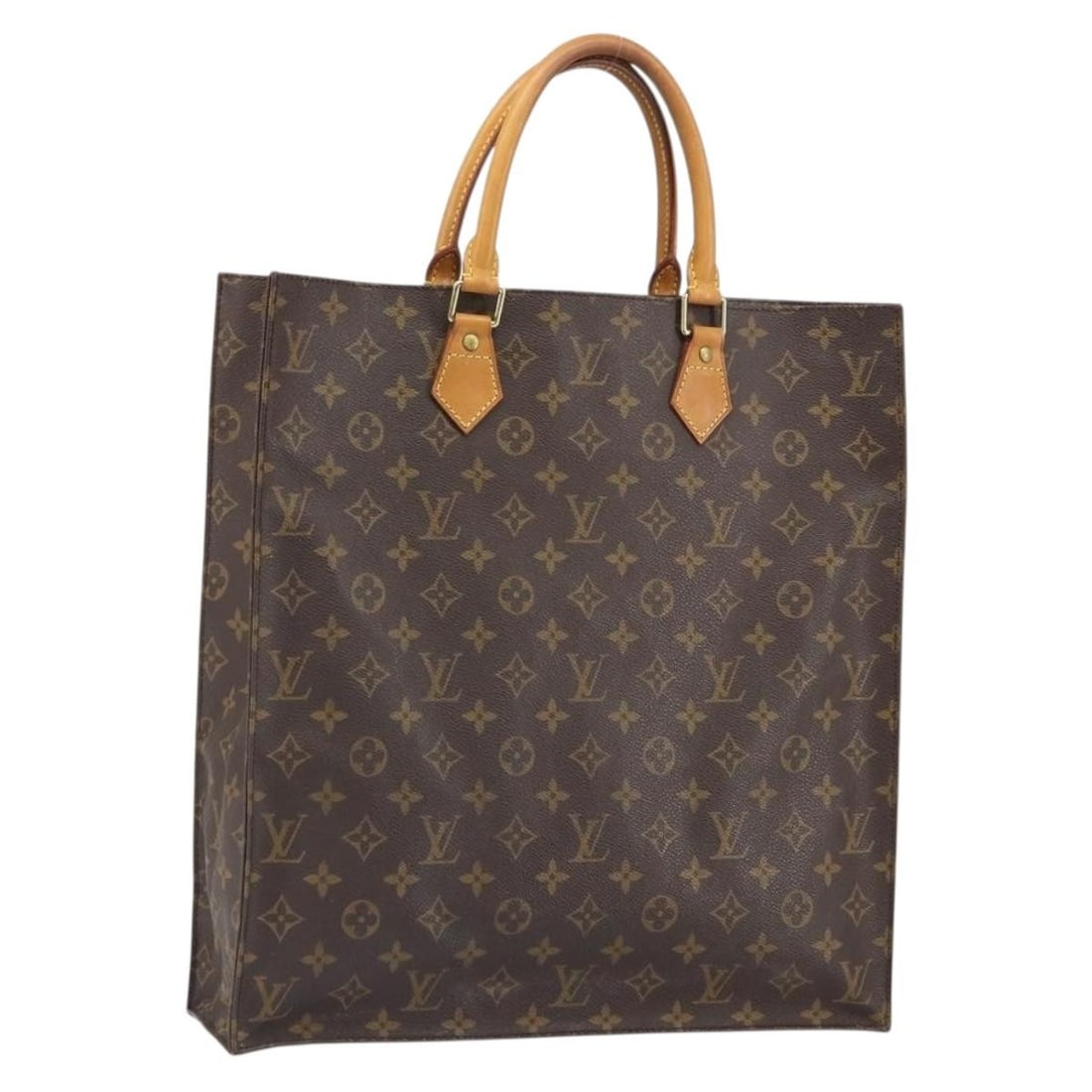 Monogram Canvas Sac Plat Tote by Louis Vuitton M51140: Monogram Canvas Sac Plat Tote by Louis Vuitton M51140 This Louis Vuitton Monogram Sac Plat Hand Bag features the iconic monogram canvas exterior with a spacious interior, designed for practical daily