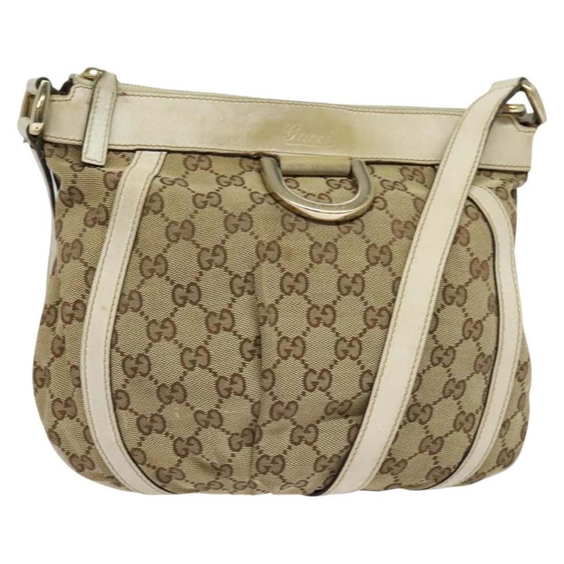GUCCI GG Canvas Abbey Shoulder Bag Beige Gold 203257 Made in Italy (1 of 18)