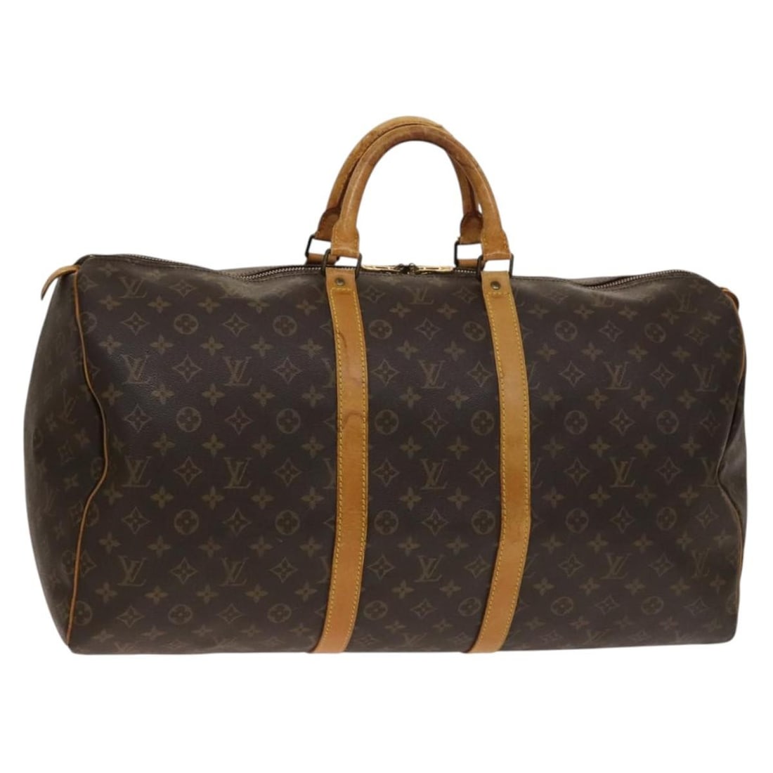 LOUIS VUITTON Monogram Keepall 55 Boston Bag M41424 Made in France (1 of 18)