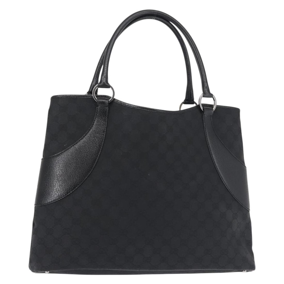GUCCI GG Canvas Tote Bag Black Silver 113016 Made in Italy (1 of 18)