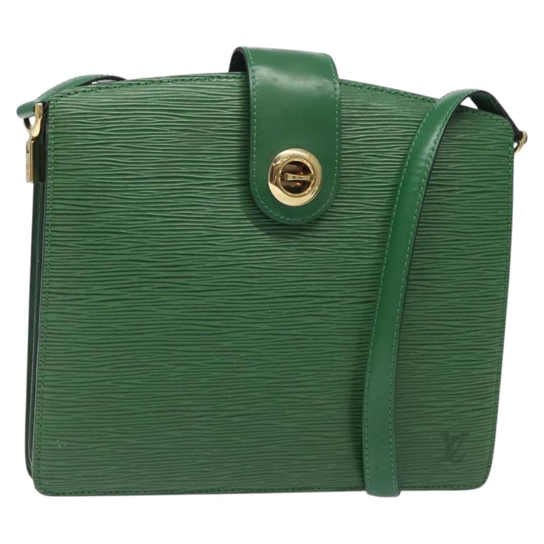 LOUIS VUITTON Epi Capuchin Shoulder Bag Green M52344 Made in France: LOUIS VUITTON Epi Capuchin Shoulder Bag Green M52344 Made in France This authentic LOUIS VUITTON Epi Capuchin Shoulder Bag is a stylish accessory crafted from premium Epi leather in a vibrant green hu