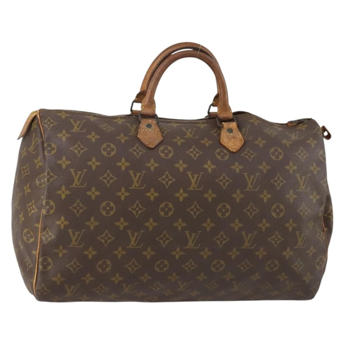 Louis Vuitton Speedy 40 Monogram Canvas Handbag M41522 France: Louis Vuitton Speedy 40 Monogram Canvas Handbag M41522 France This is a Louis Vuitton Monogram Speedy 40 handbag crafted from signature monogram canvas. The bag features dual rolled leather handles an