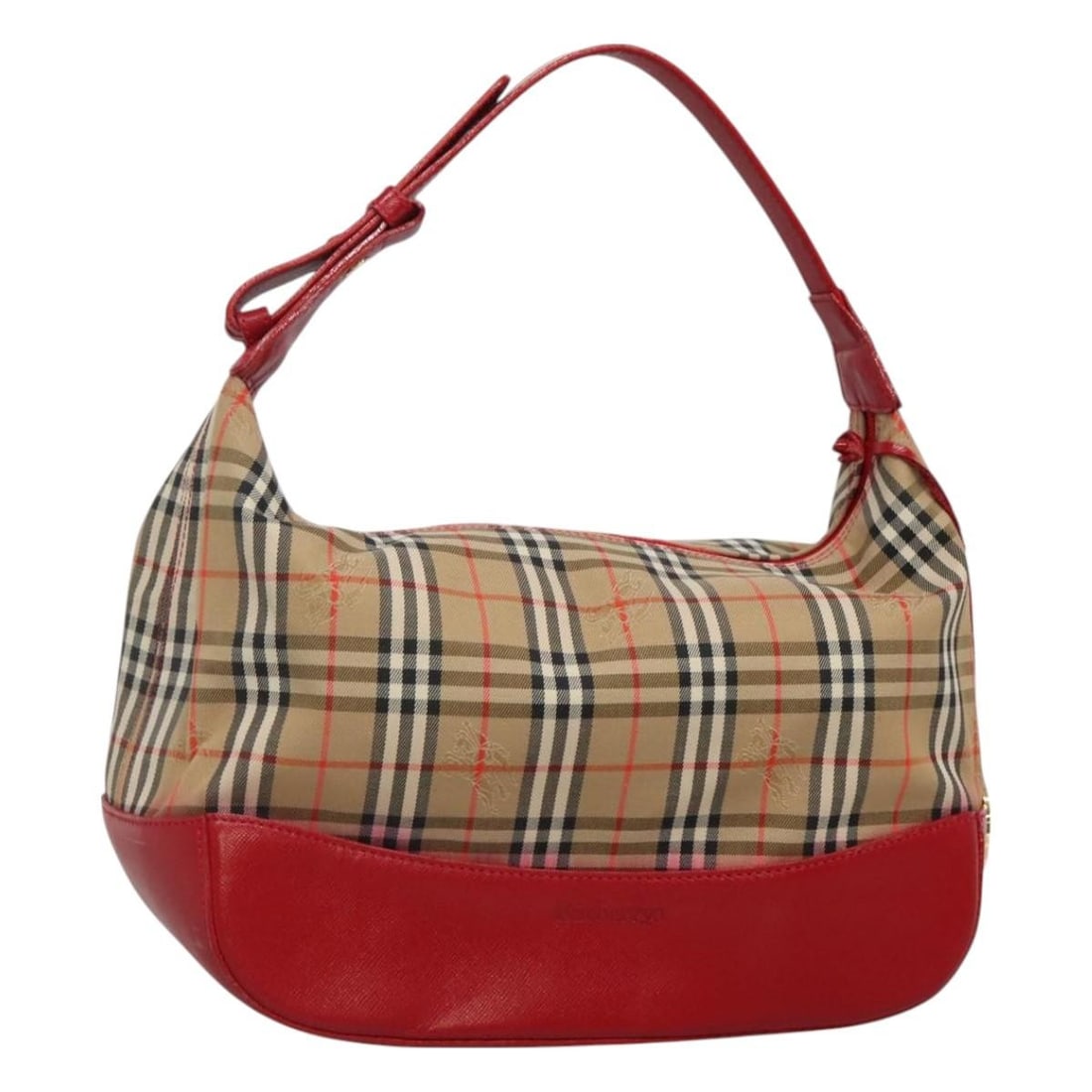 Burberrys Nova Check Canvas Shoulder Bag Beige Red Gold Auth: Burberrys Nova Check Canvas Shoulder Bag Beige Red Gold Auth This Burberrys Nova Check Shoulder Bag is a stylish and practical accessory crafted from durable canvas. The bag features a chic blend of b
