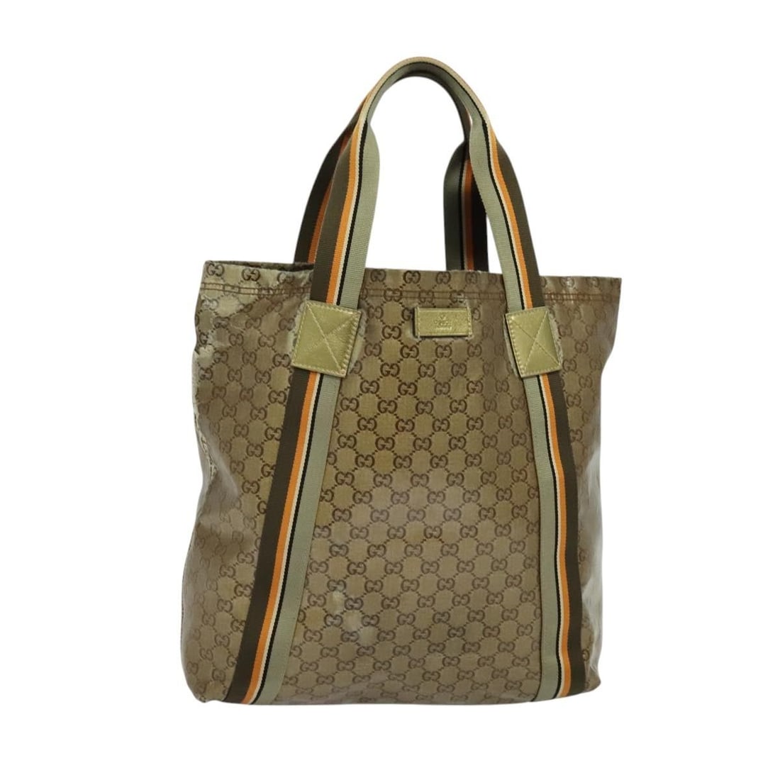 GUCCI GG Crystal Tote Bag Coated Canvas Beige Brown Made in Italy 189669: GUCCI GG Crystal Tote Bag Coated Canvas Beige Brown Made in Italy 189669 This GUCCI GG Crystal Tote Bag combines style and functionality, crafted from durable coated canvas in a sophisticated beige an