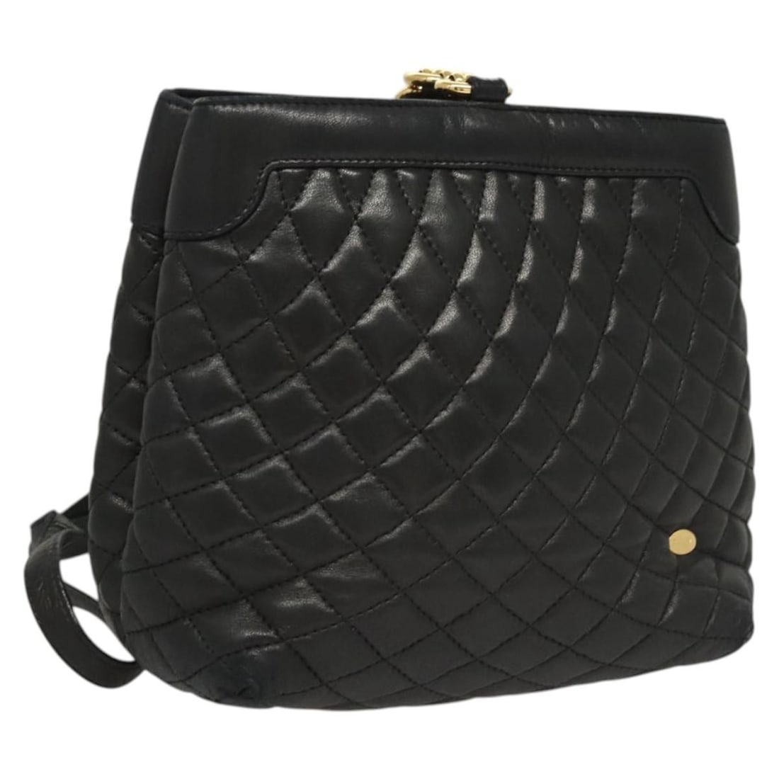 BALLY Black Gold Leather Shoulder Bag Made in Italy (1 of 18)