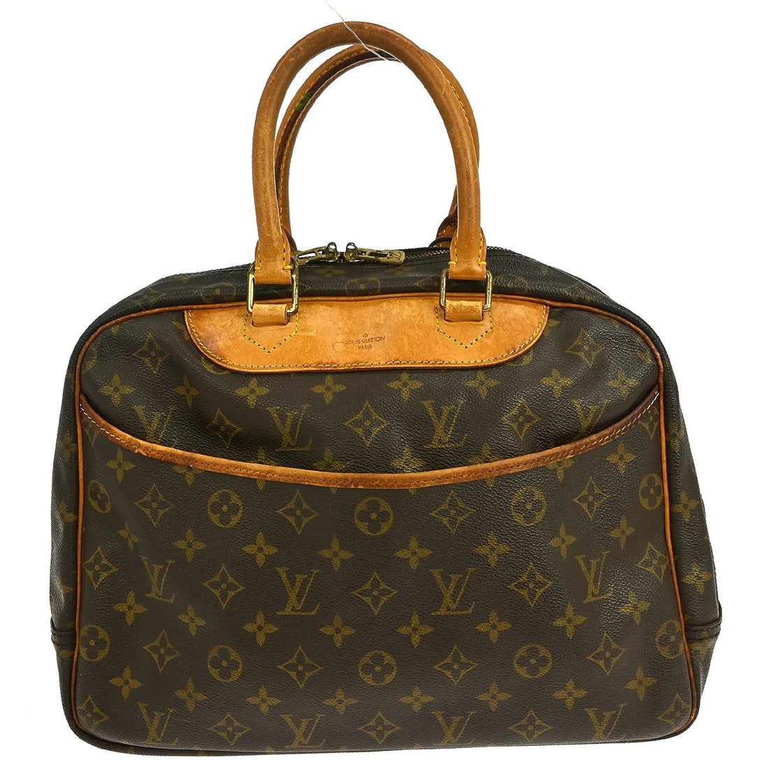 Louis Vuitton Deauville Monogram Canvas Vintage Medium Vanity Handbag M42270: Louis Vuitton Deauville Monogram Canvas Vintage Medium Vanity Handbag M42270 Introducing the Louis Vuitton Deauville Bowling Business Handbag, a vintage piece that effortlessly combines style and func