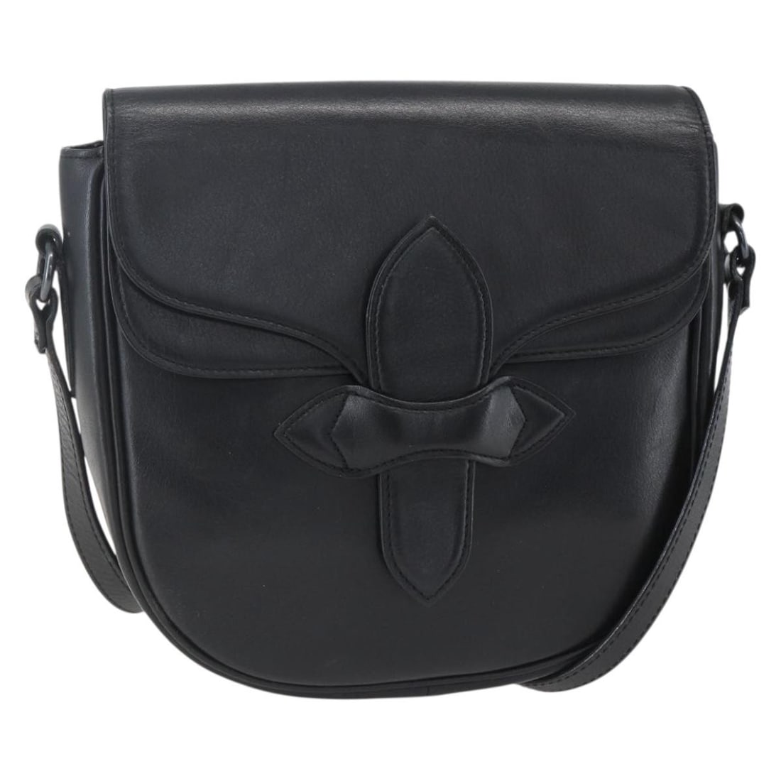 SAINT LAURENT Black Leather Shoulder Bag Authentic 151739 (1 of 18)