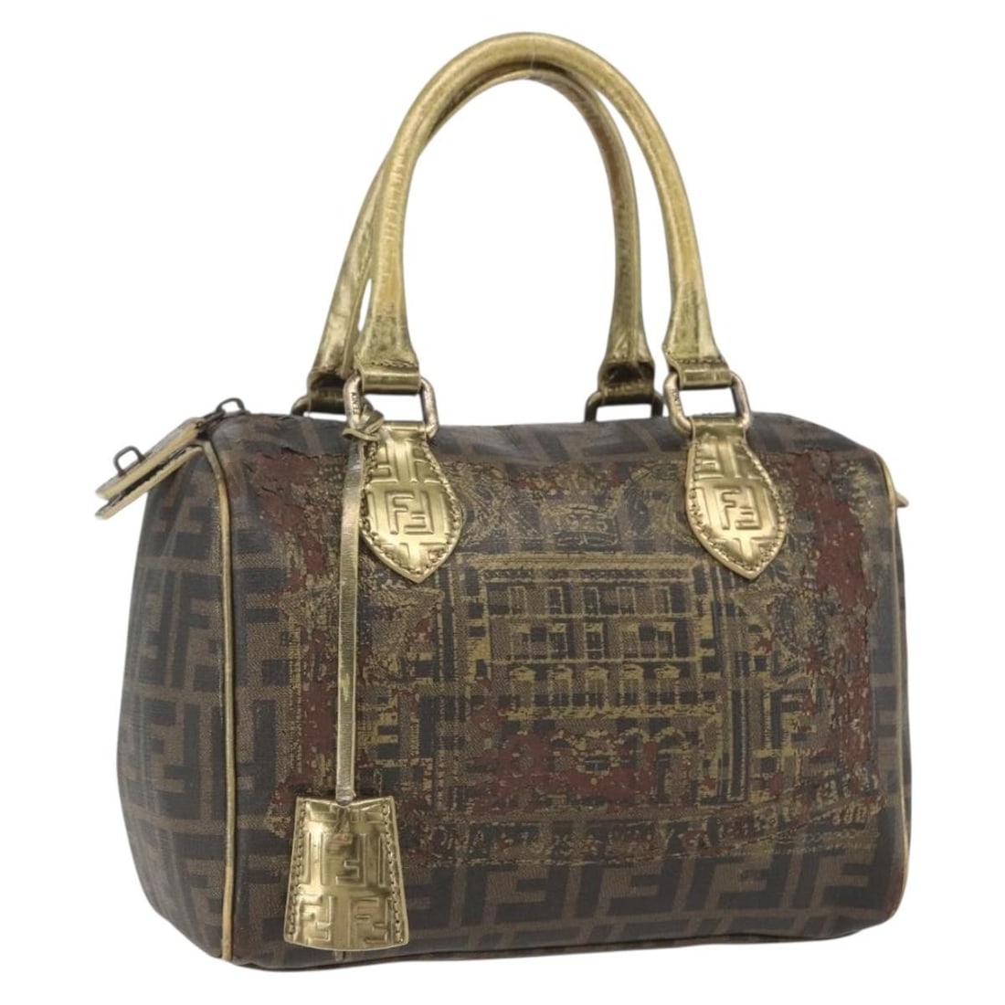 Fendi Zucca PVC Leather Black Brown Tote Purse Made in Italy: Fendi Zucca PVC Leather Black Brown Tote Purse Made in Italy This FENDI Zucca Canvas hand bag features a black and brown PVC leather and Zucca canvas exterior, showcasing the iconic FENDI design. Made