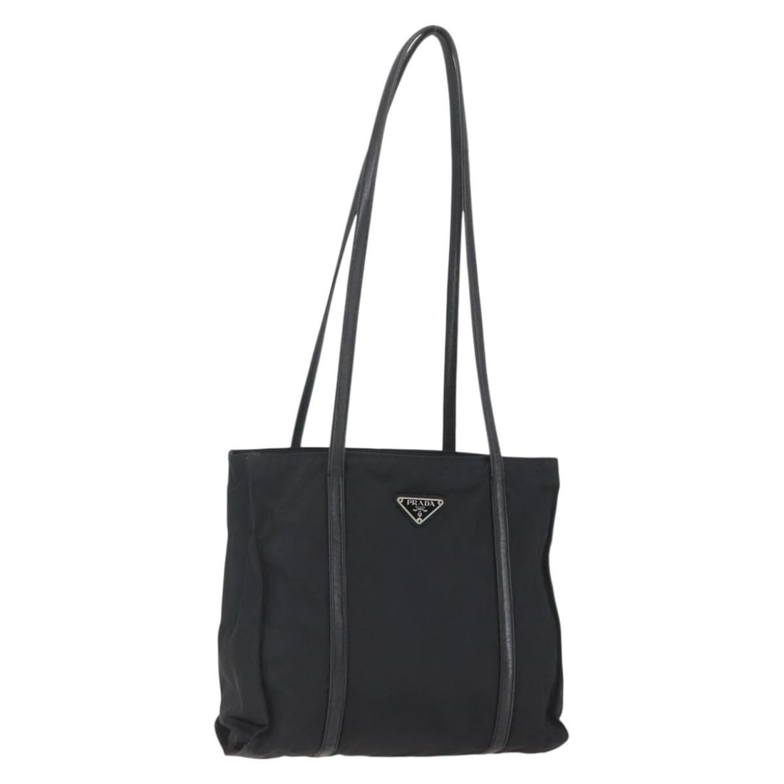 PRADA Black Nylon Tote Bag with Silver Accents Auth BS31530 (1 of 18)