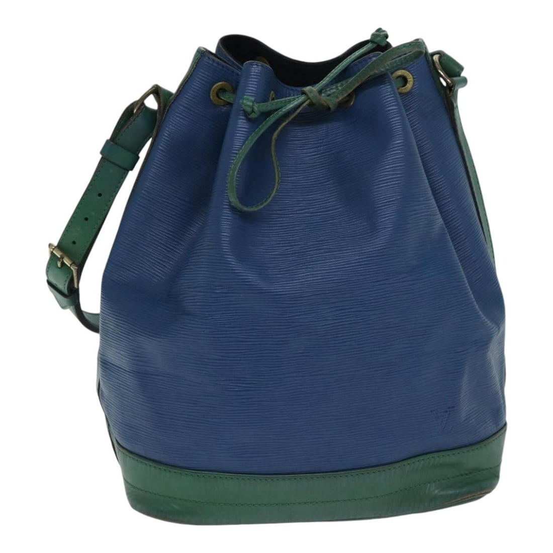 LOUIS VUITTON Epi Noe Bicolor Shoulder Bag Green Blue M44044: LOUIS VUITTON Epi Noe Bicolor Shoulder Bag Green Blue M44044 Introducing the LOUIS VUITTON Epi Noe Shoulder Bag, a stunning blend of style and functionality. This bag features a vibrant bicolor design