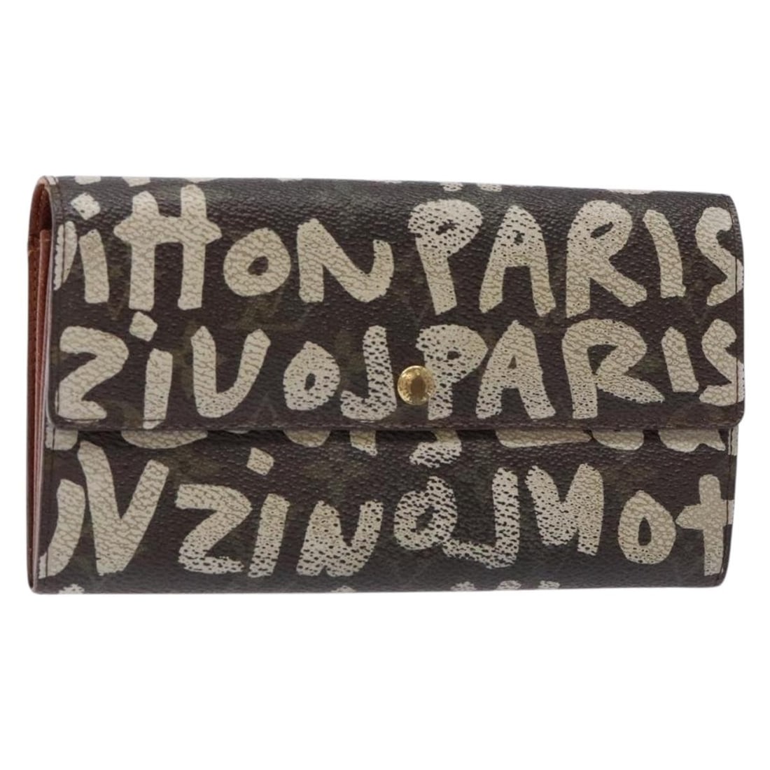LOUIS VUITTON Monogram Graffiti Long Wallet M92189 White Canvas Auth: LOUIS VUITTON Monogram Graffiti Long Wallet M92189 White Canvas Auth Introducing the LOUIS VUITTON Monogram Graffiti Porte Monnaie Credit, a stylish long wallet crafted from signature Monogram Graffit