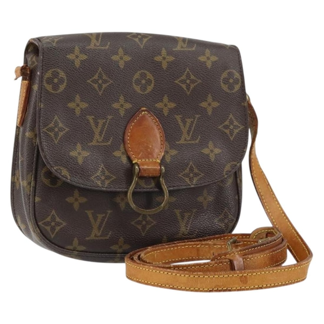 LOUIS VUITTON Monogram Saint Cloud MM Shoulder Bag M51243 France: LOUIS VUITTON Monogram Saint Cloud MM Shoulder Bag M51243 France The LOUIS VUITTON Monogram Saint Cloud MM Shoulder Bag is a stylish and functional accessory crafted in France. Made from durable Monog