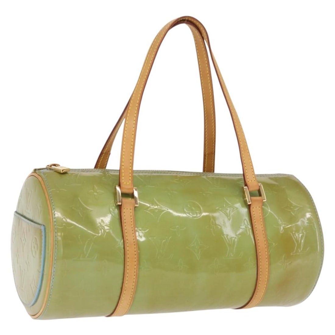 Louis Vuitton Bedford Baby Blue Patent Leather Monogram Handbag M91007: Louis Vuitton Bedford Baby Blue Patent Leather Monogram Handbag M91007 This Louis Vuitton Monogram Vernis Bedford handbag features a baby blue patent leather exterior with a structured silhouette. The