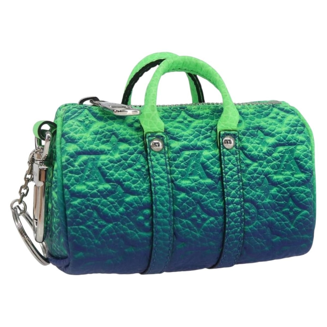 Louis Vuitton MP3284 Green Monogram Canvas Mini Keepall Bag Charm (1 of 18)