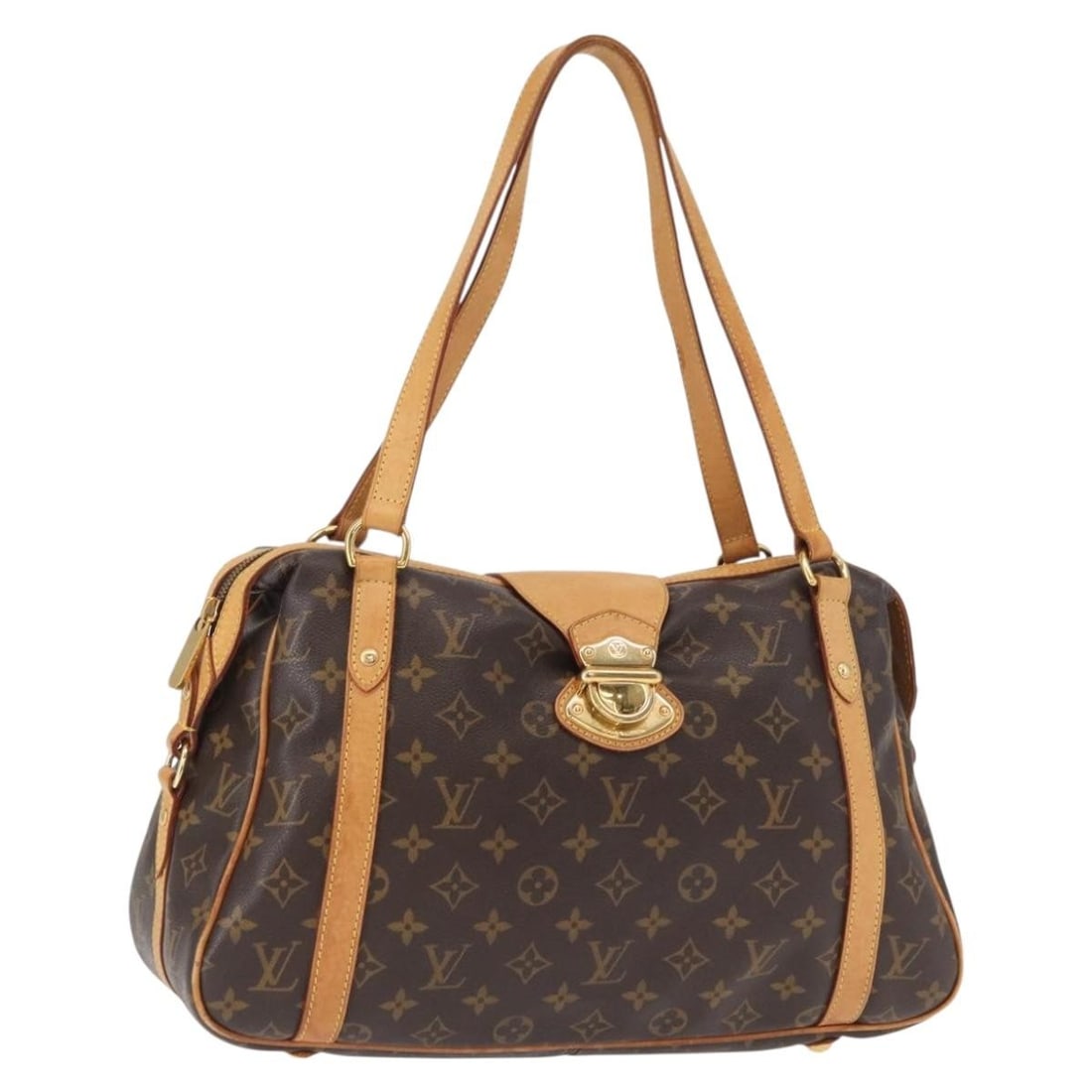 Monogram Canvas Stresa PM Tote by Louis Vuitton N42220: Monogram Canvas Stresa PM Tote by Louis Vuitton N42220 This is a Louis Vuitton Stresa PM tote bag featuring the classic Monogram canvas exterior. The bag has a spacious interior and is crafted in Fran