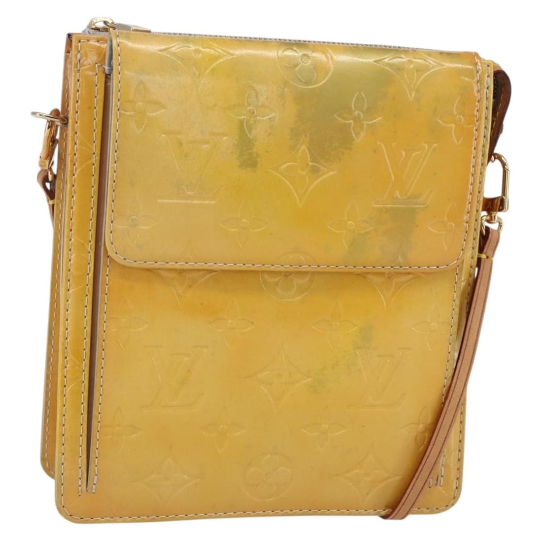 LOUIS VUITTON Monogram Vernis Accessory Pouch Gris M91030 Auth: LOUIS VUITTON Monogram Vernis Accessory Pouch Gris M91030 Auth This LOUIS VUITTON Monogram Vernis Motto Accessory Pouch in a stylish Gris color is a practical and chic accessory for any occasion. Craf