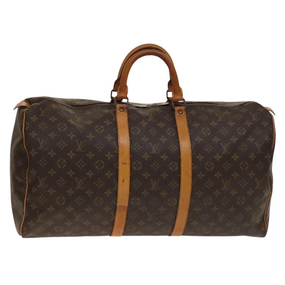 LOUIS VUITTON Monogram Keepall 55 Boston Bag M41424 Authentic (1 of 18)