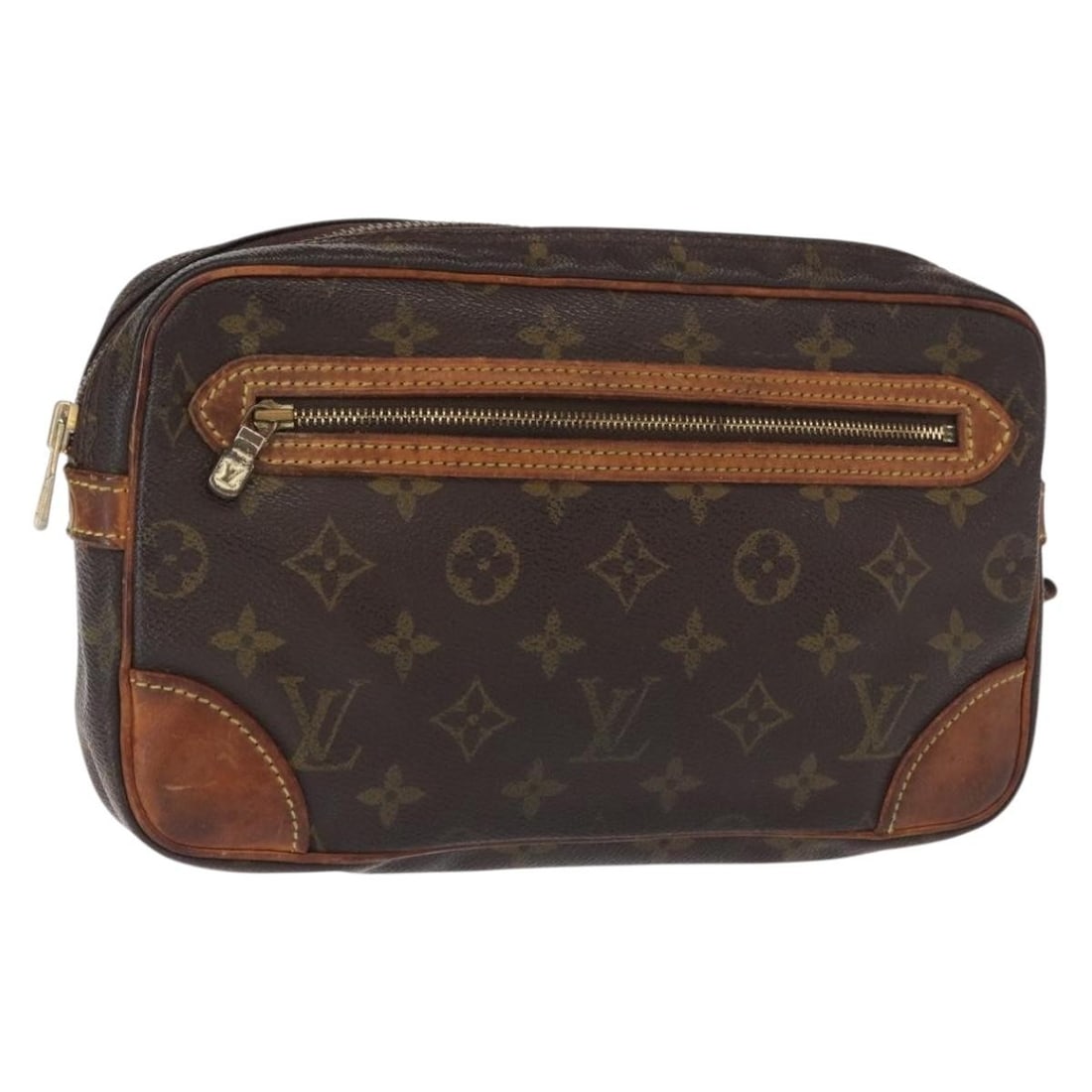 LOUIS VUITTON Monogram Marly Dragonne GM Clutch Bag M51825 Authentic: LOUIS VUITTON Monogram Marly Dragonne GM Clutch Bag M51825 Authentic This authentic Louis Vuitton Monogram Marly Dragonne GM Clutch Bag showcases the iconic Monogram Canvas in a timeless design. Craft