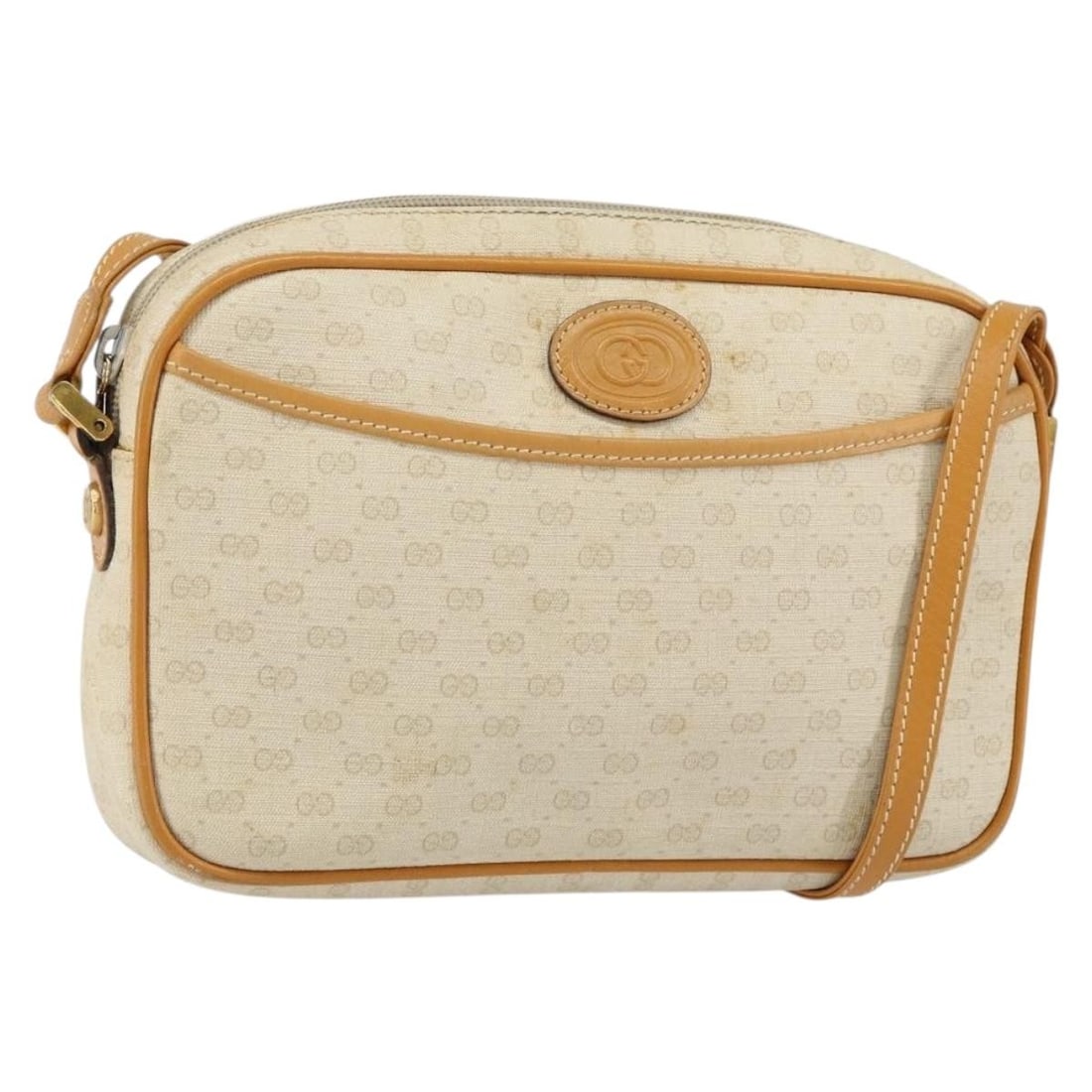 GUCCI Micro GG Supreme Shoulder Bag PVC White Gold 007 113 1943 Authentic: GUCCI Micro GG Supreme Shoulder Bag PVC White Gold 007 113 1943 Authentic This GUCCI Micro GG Supreme Shoulder Bag combines luxury and practicality with its elegant design and durable materials. Craft