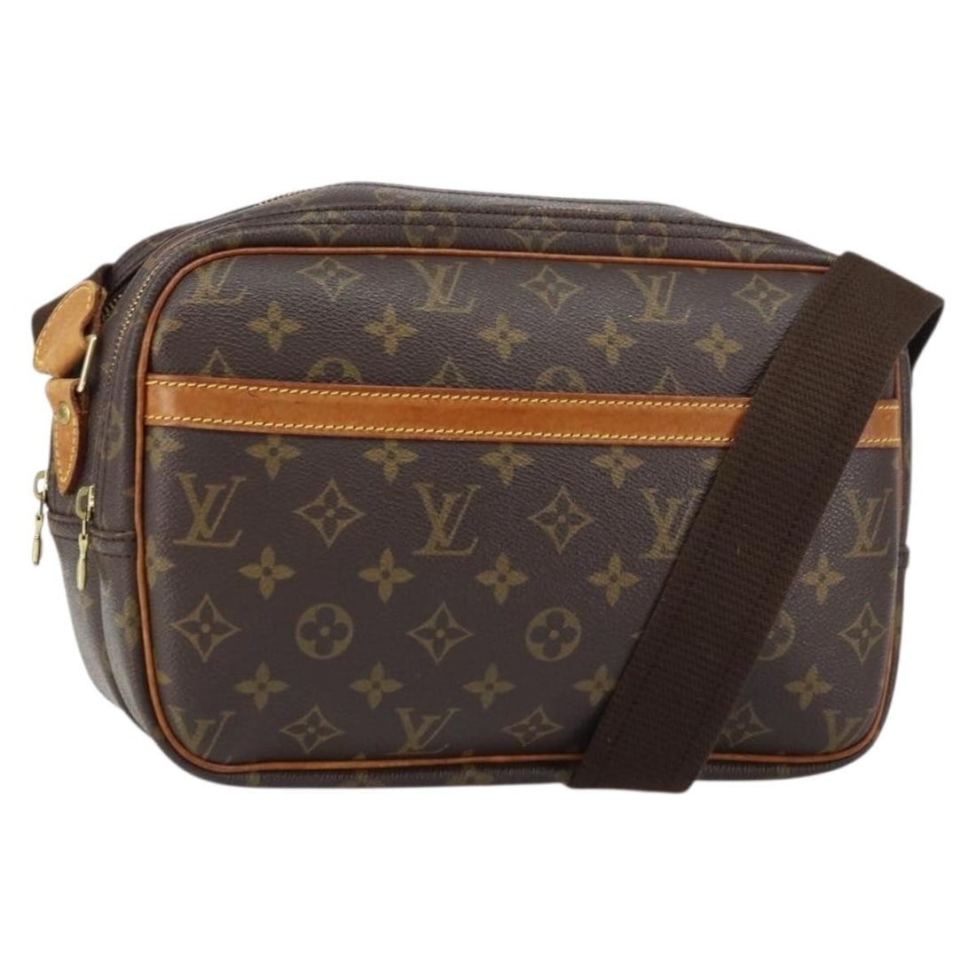 LOUIS VUITTON Monogram Reporter PM Shoulder Bag M45254 Auth France (1 of 18)