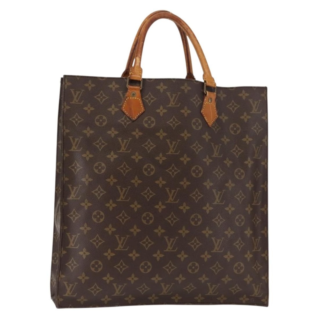 LOUIS VUITTON Monogram Sac Plat Hand Bag M51140 Auth France: LOUIS VUITTON Monogram Sac Plat Hand Bag M51140 Auth France This LOUIS VUITTON Monogram Sac Plat Hand Bag (Model M51140) is an iconic accessory that embodies luxury and style. Crafted in France from d