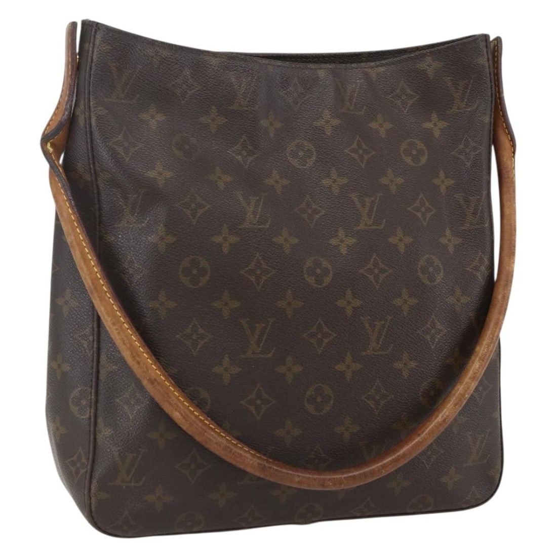 Louis Vuitton Looping GM Monogram Canvas Shoulder Bag M51145 France: Louis Vuitton Looping GM Monogram Canvas Shoulder Bag M51145 France This is a Louis Vuitton Monogram Looping GM shoulder bag, model M51145. Crafted from signature monogram canvas, this large shoulder
