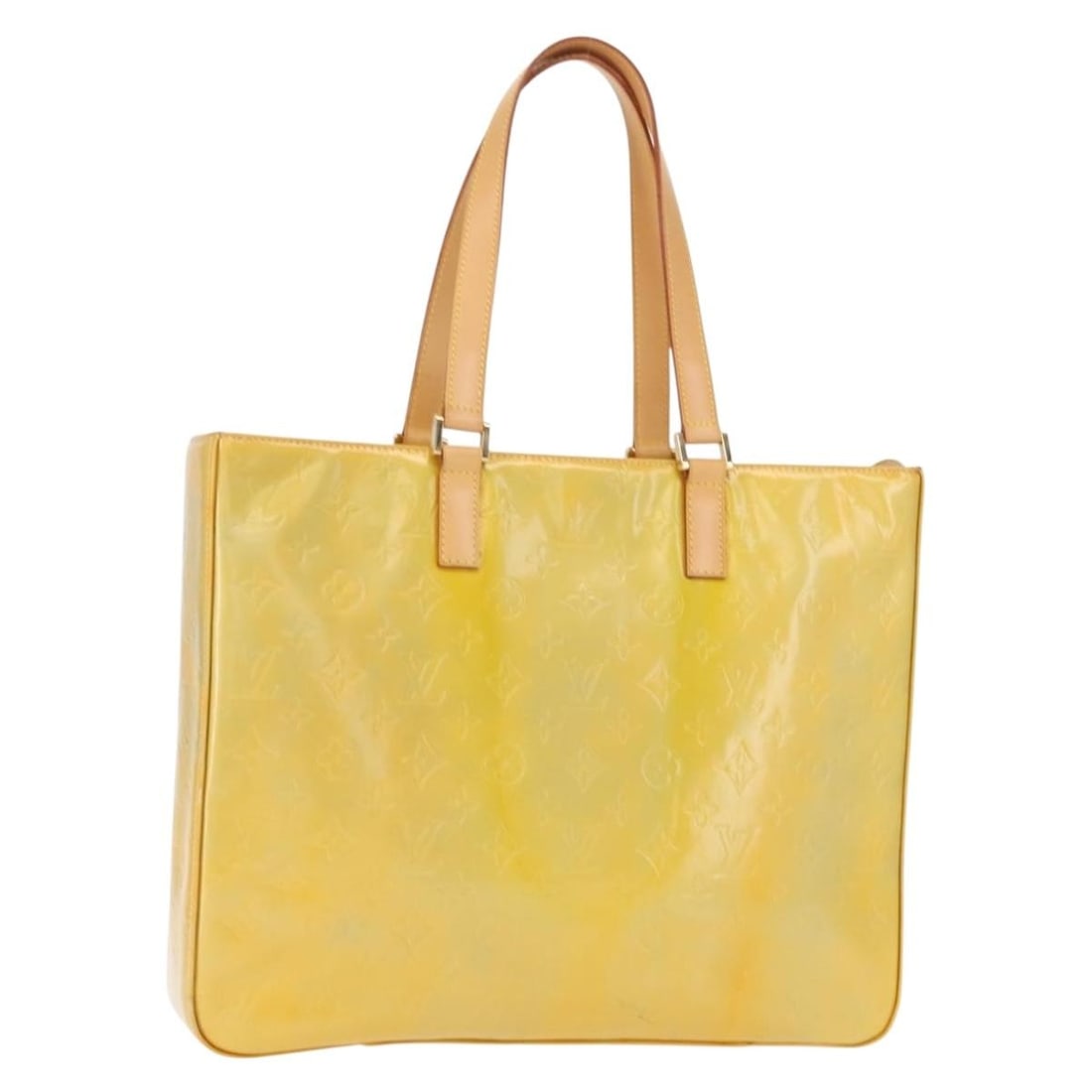 LOUIS VUITTON Monogram Vernis Columbus Tote Bag Gris M91028 Authentic: LOUIS VUITTON Monogram Vernis Columbus Tote Bag Gris M91028 Authentic Elevate your style with this authentic LOUIS VUITTON Monogram Vernis Columbus Tote Bag, crafted from luxurious patent leather in a