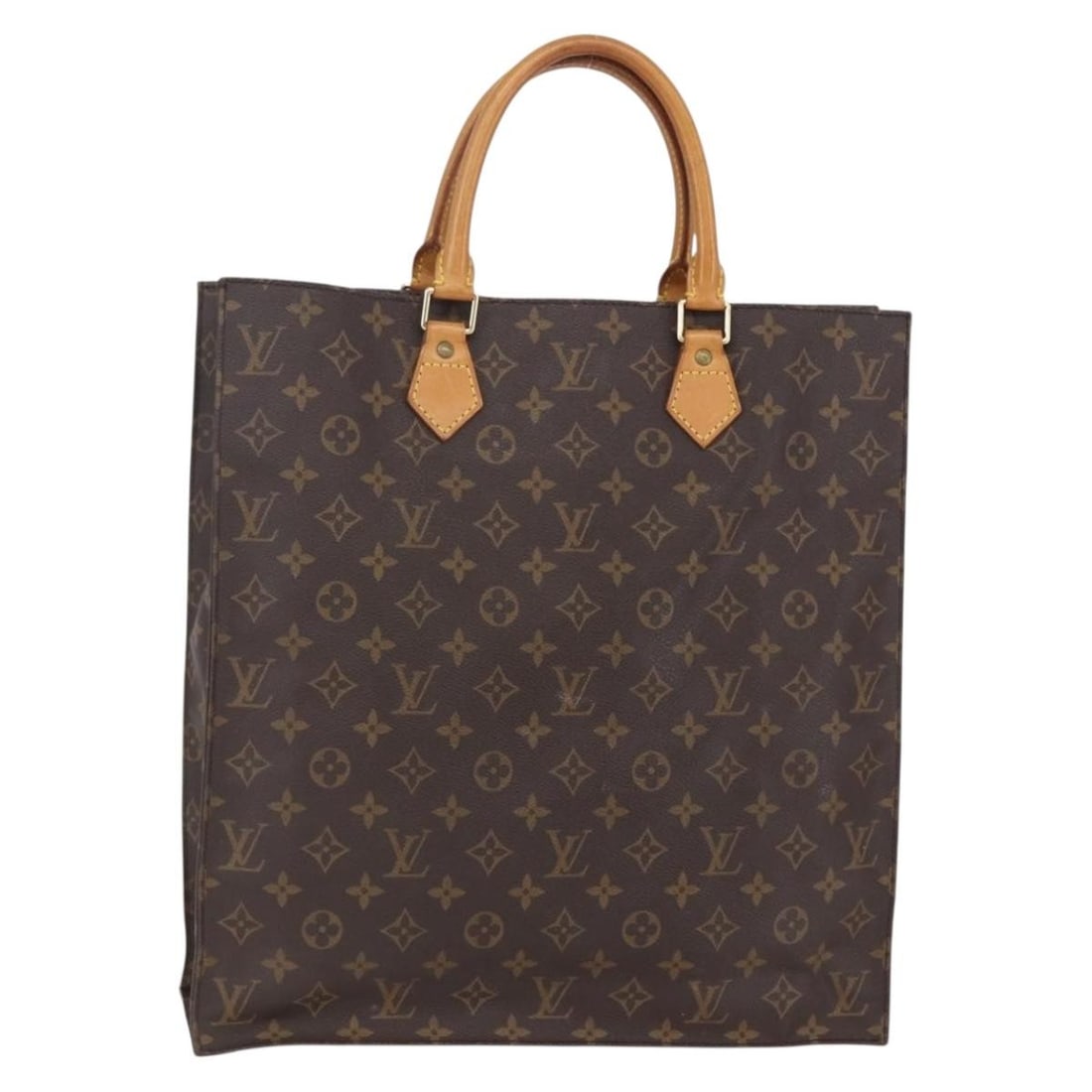 LOUIS VUITTON Monogram Sac Plat Hand Bag M51140 Auth MI1927: LOUIS VUITTON Monogram Sac Plat Hand Bag M51140 Auth MI1927 The LOUIS VUITTON Monogram Sac Plat Hand Bag (Model M51140) is a stylish and iconic accessory crafted in France. This hand bag is made from