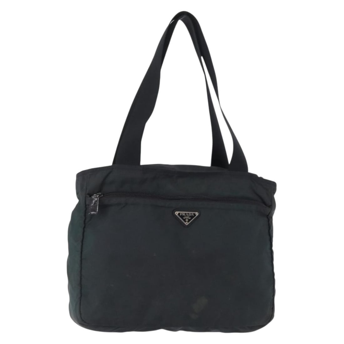 PRADA Green Silver Nylon Tote Bag Auth Italy 156243: PRADA Green Silver Nylon Tote Bag Auth Italy 156243 This authentic PRADA tote bag is a stylish accessory crafted from durable nylon, featuring a striking green and silver color combination. Originatin