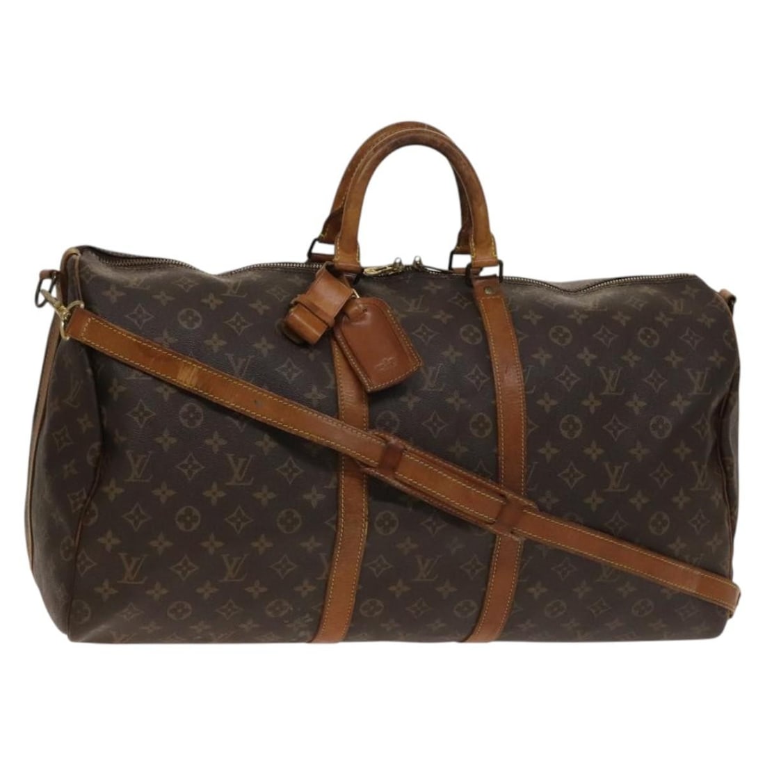 LOUIS VUITTON Monogram Keepall Bandouliere 55 Boston Bag M41414 Auth (1 of 18)