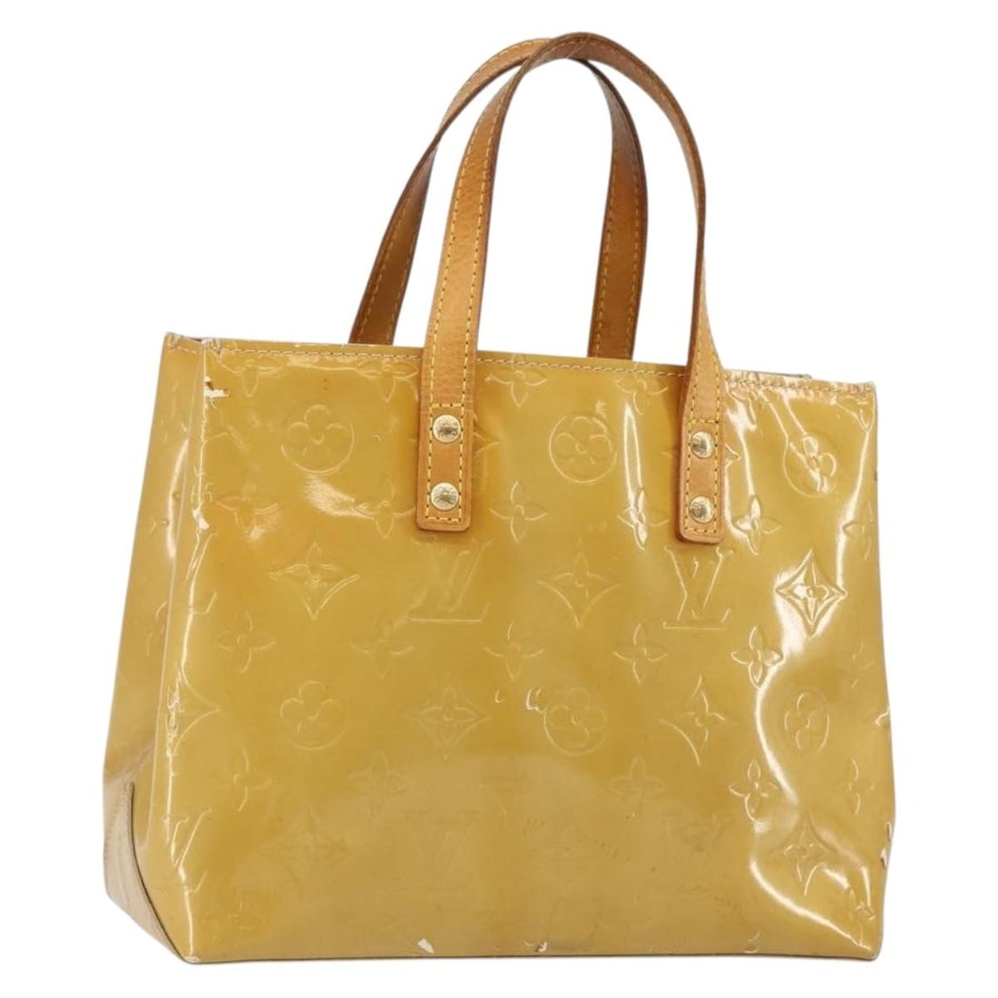 LOUIS VUITTON Monogram Vernis Reade PM Hand Bag Beige M91334 Authentic: LOUIS VUITTON Monogram Vernis Reade PM Hand Bag Beige M91334 Authentic This authentic LOUIS VUITTON Monogram Vernis Reade PM Hand Bag in a stylish beige color is an exquisite accessory crafted from hi