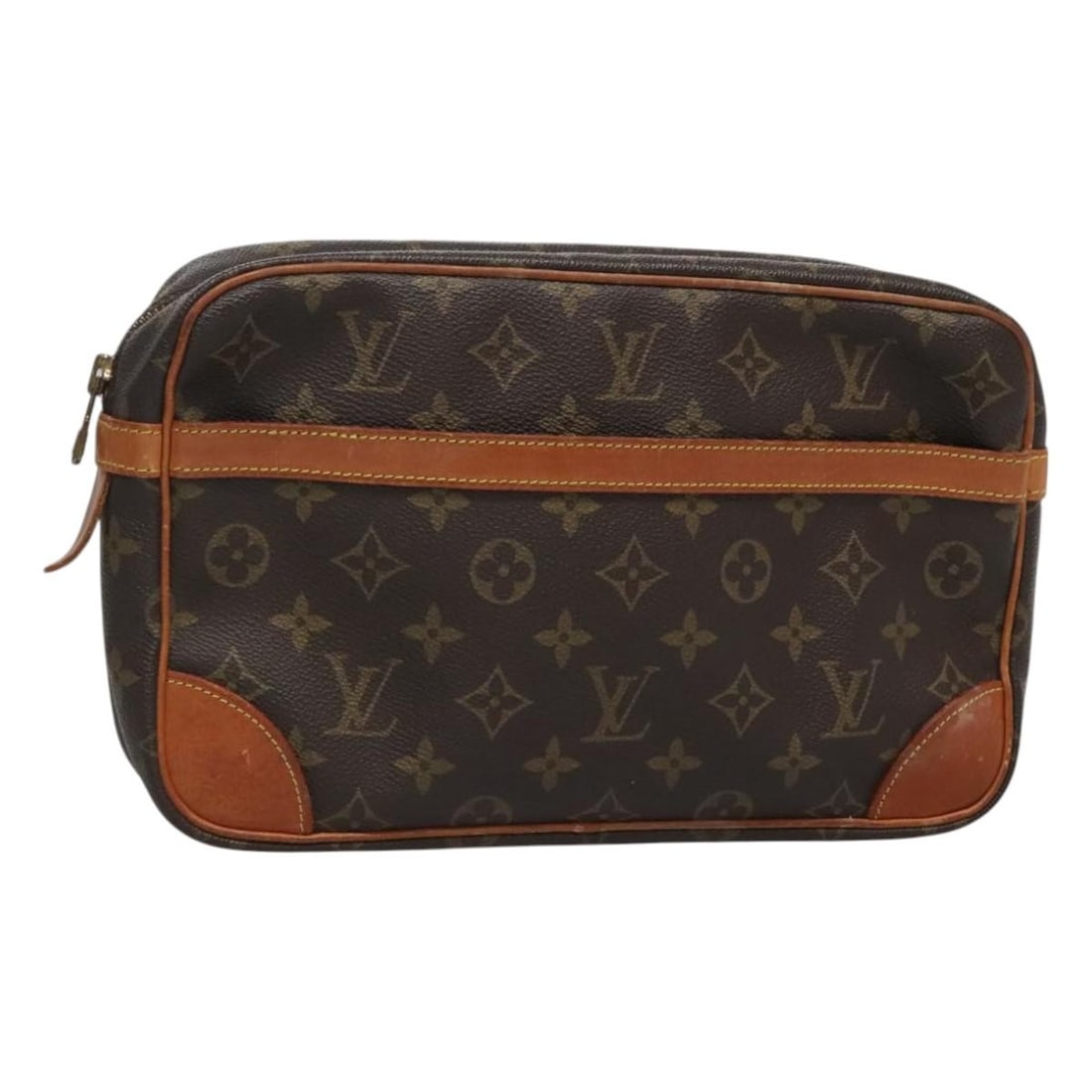 LOUIS VUITTON Monogram Compiegne 28 Clutch Bag M51845 Authentic (1 of 18)