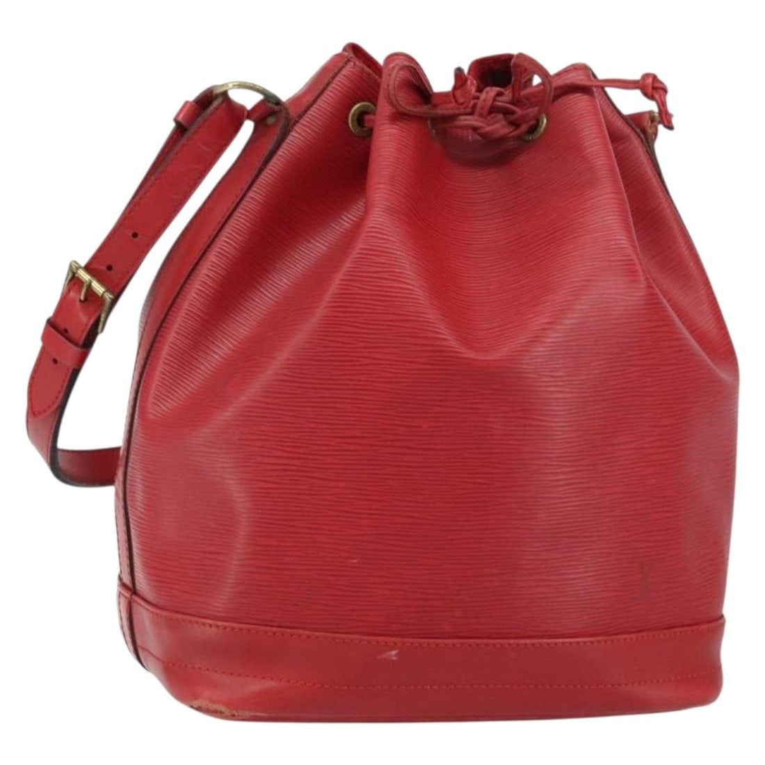 Louis Vuitton Noe Red Epi Leather M44007 Shoulder Bag: Louis Vuitton Noe Red Epi Leather M44007 Shoulder Bag This Louis Vuitton Epi Noe shoulder bag in red is crafted from durable Epi leather and features a classic bucket silhouette. The bag includes an a