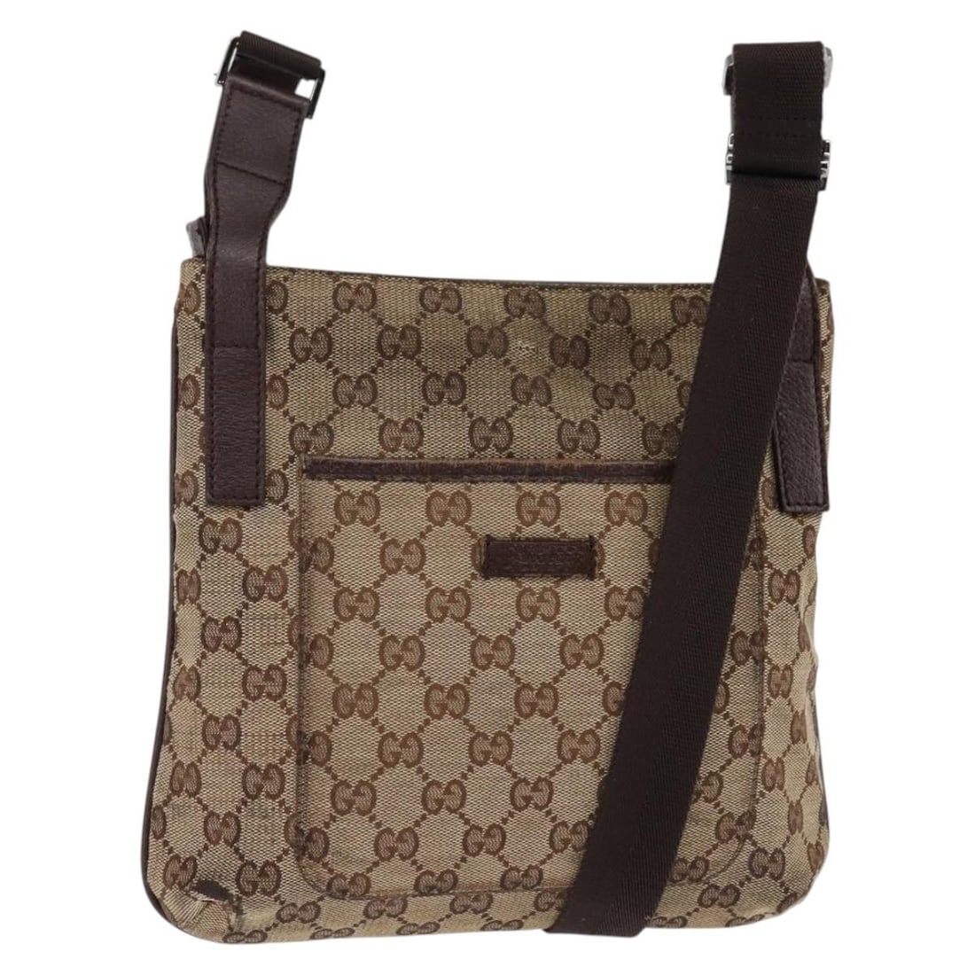 GUCCI Beige Silver GG Canvas Shoulder Bag Authentic Made in Italy: GUCCI Beige Silver GG Canvas Shoulder Bag Authentic Made in Italy This GUCCI GG Canvas Shoulder Bag is a stylish accessory crafted in Italy, featuring a chic beige and silver color scheme. The exterio