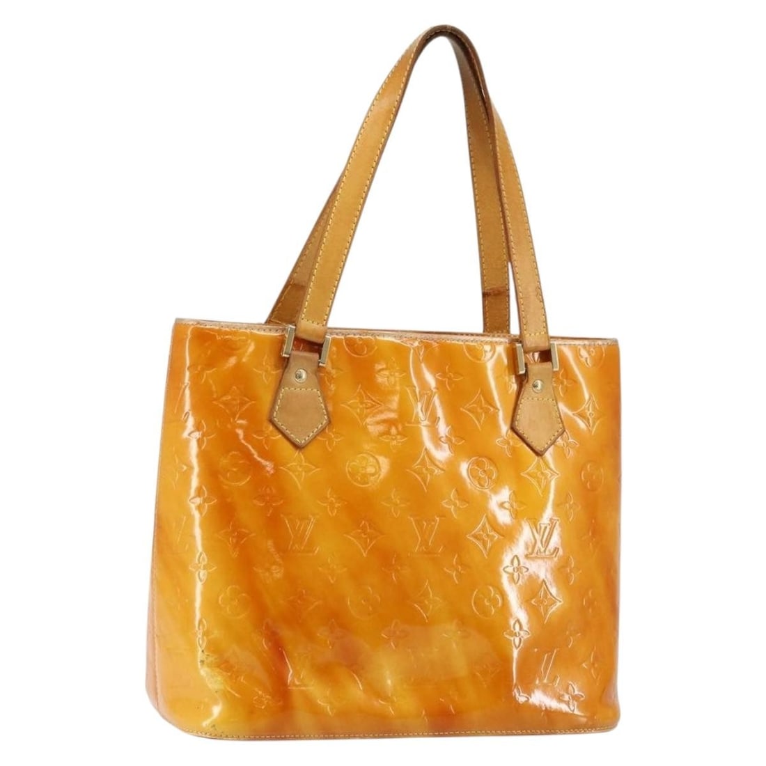 LOUIS VUITTON Monogram Vernis Houston Hand Bag Lime Yellow M91055 Patent Leather: LOUIS VUITTON Monogram Vernis Houston Hand Bag Lime Yellow M91055 Patent Leather Elevate your accessory collection with the LOUIS VUITTON Monogram Vernis Houston Hand Bag in a vibrant Lime Yellow. Thi