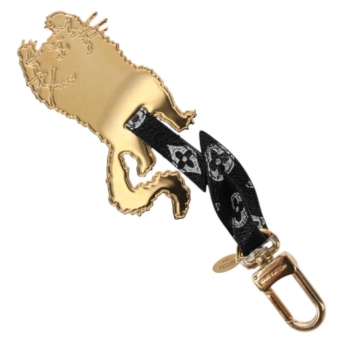 LOUIS VUITTON Catgram Flying Cat Gold Metal Key Holder MP2284 Auth: LOUIS VUITTON Catgram Flying Cat Gold Metal Key Holder MP2284 Auth This exquisite LOUIS VUITTON Catgram Flying Cat Bijoux Sac key holder is a luxurious accessory that combines functionality with high