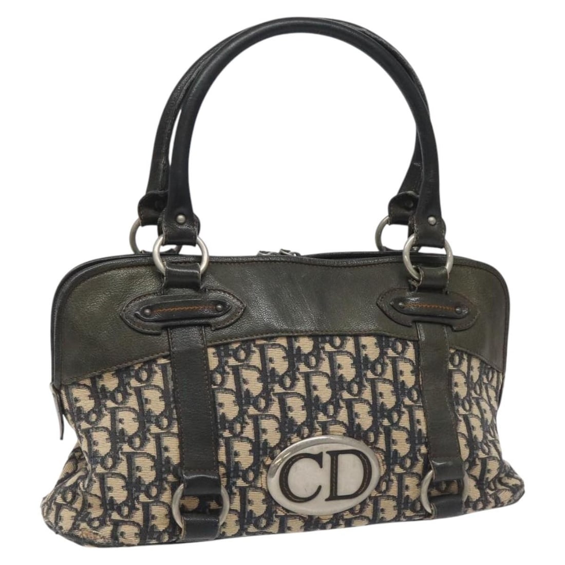 Christian Dior Navy Trotter Canvas Hand Bag Auth Italy 115712: Christian Dior Navy Trotter Canvas Hand Bag Auth Italy 115712 Discover the elegance of this Christian Dior Trotter Canvas Hand Bag, crafted in Italy. This stylish handbag features a classic navy canva