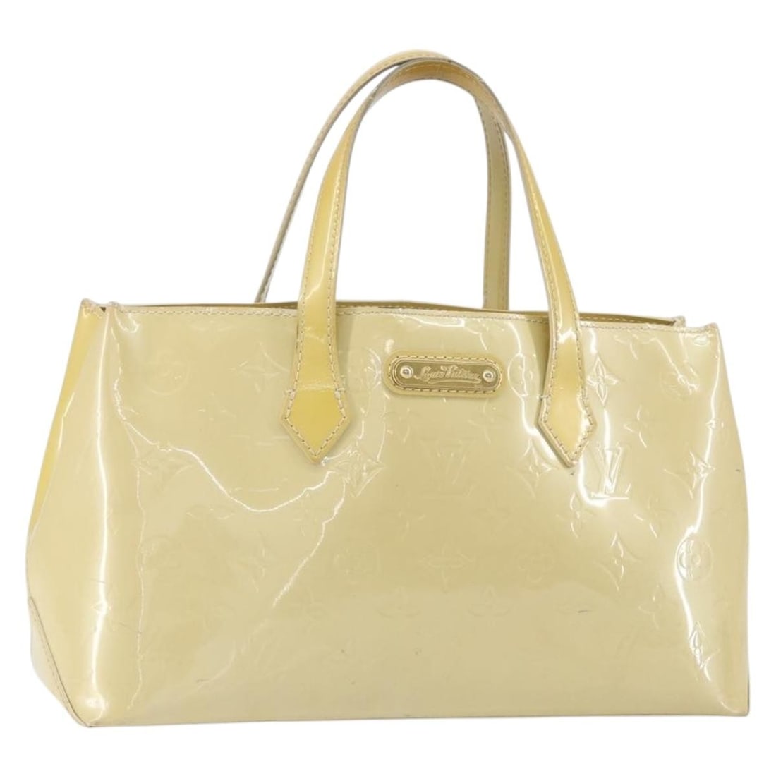 LOUIS VUITTON Monogram Vernis Wilshire PM Hand Bag Broncorail M91452 Authentic: LOUIS VUITTON Monogram Vernis Wilshire PM Hand Bag Broncorail M91452 Authentic This LOUIS VUITTON Monogram Vernis Wilshire PM Hand Bag in Broncorail is a stylish accessory crafted from high-quality pa