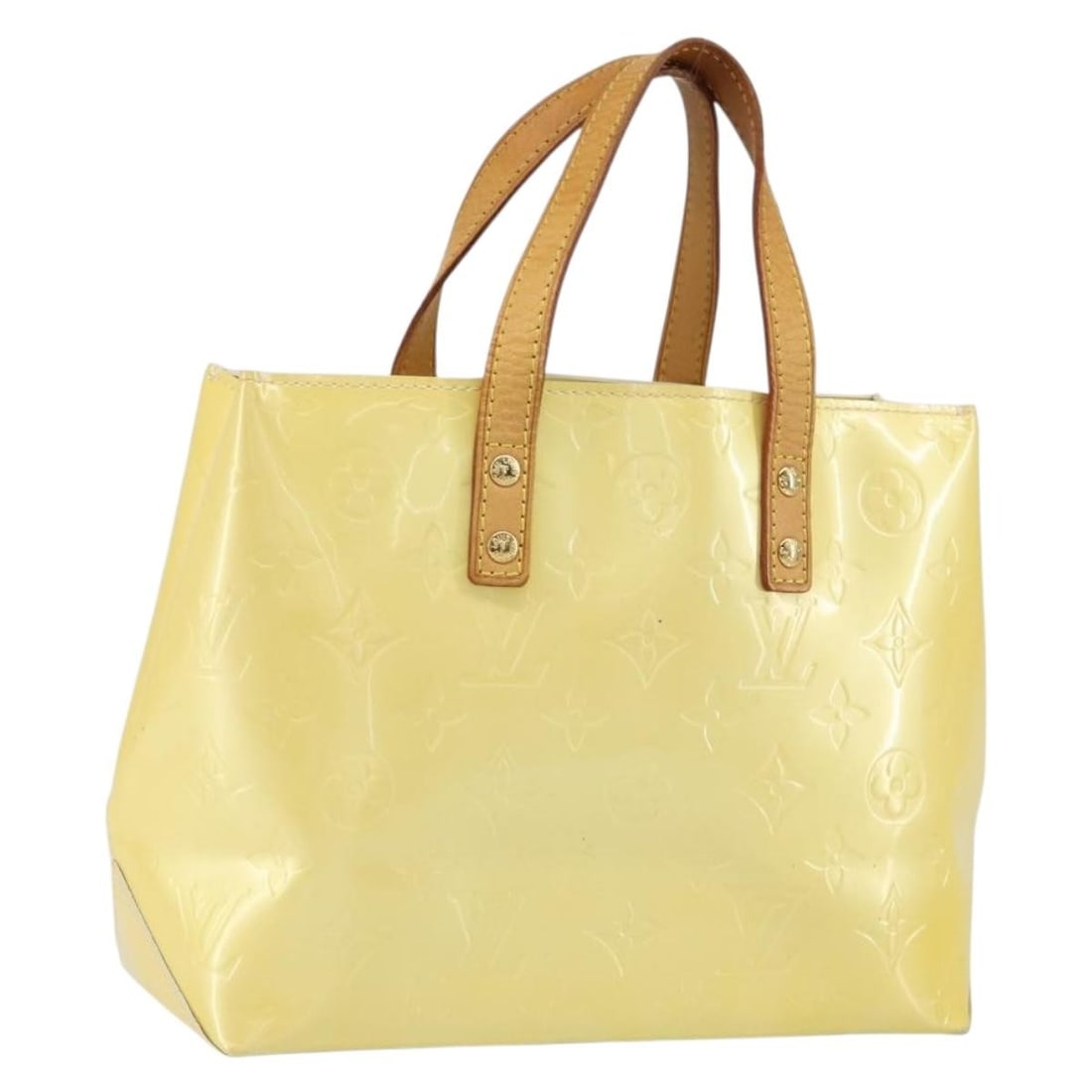 Louis Vuitton Reade PM Monogram Vernis Gris Patent Leather Handbag M91145: Louis Vuitton Reade PM Monogram Vernis Gris Patent Leather Handbag M91145 This Louis Vuitton Monogram Vernis Reade PM handbag in Gris is crafted from glossy patent leather and features a compact, stru