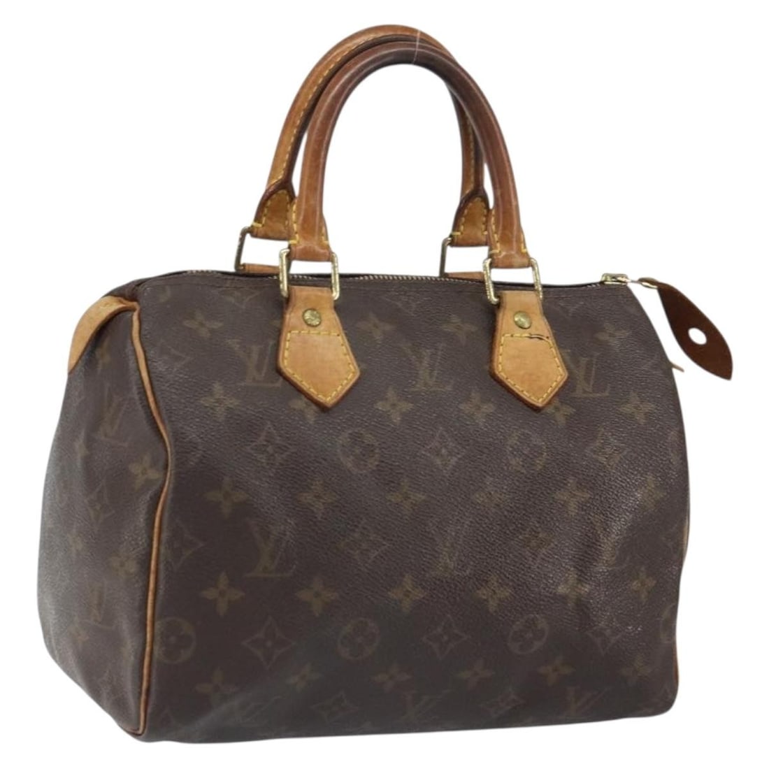 Louis Vuitton Speedy 25 Monogram Canvas Handbag M41528 France: Louis Vuitton Speedy 25 Monogram Canvas Handbag M41528 France This Louis Vuitton Speedy 25 handbag features the iconic Monogram Canvas exterior and classic silhouette. The bag is crafted in France and