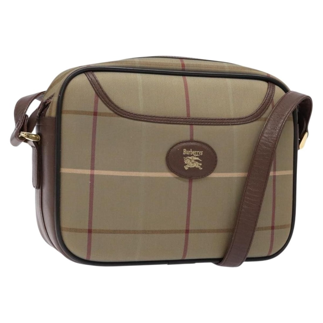 Burberrys Nova Check Khaki Gold Canvas Shoulder Bag Auth BA4398: Burberrys Nova Check Khaki Gold Canvas Shoulder Bag Auth BA4398 Elevate your accessory collection with this Burberrys Nova Check Shoulder Bag, crafted from durable canvas in a stylish khaki and gold c